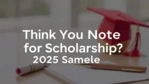 Thank You Note for Scholarship: 2025 Samples - Professional Swiss-style featured image | Truescho.com