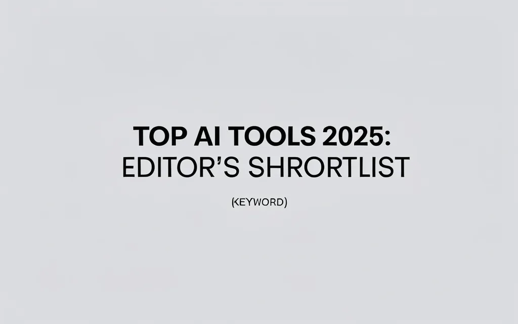 Top AI Tools 2025: Editor’s Shortlist - Professional Swiss-style featured image | Truescho.com