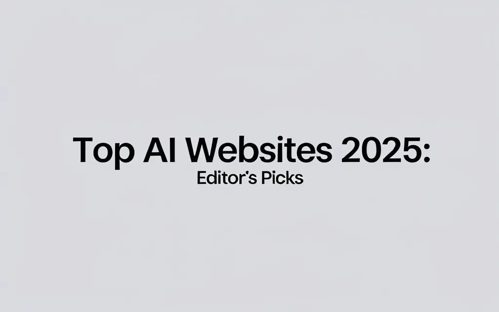Top AI Websites 2025: Editor’s Picks - Professional Swiss-style featured image | Truescho.com