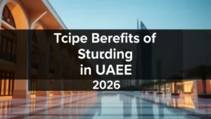 Top Benefits of Studying in UAE 2026 - Professional Swiss-style featured image | Truescho.com