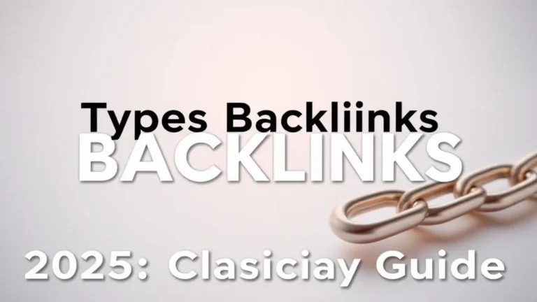 Types Backlinks 2025: Classification Guide - Professional Swiss-style featured image | Truescho.com