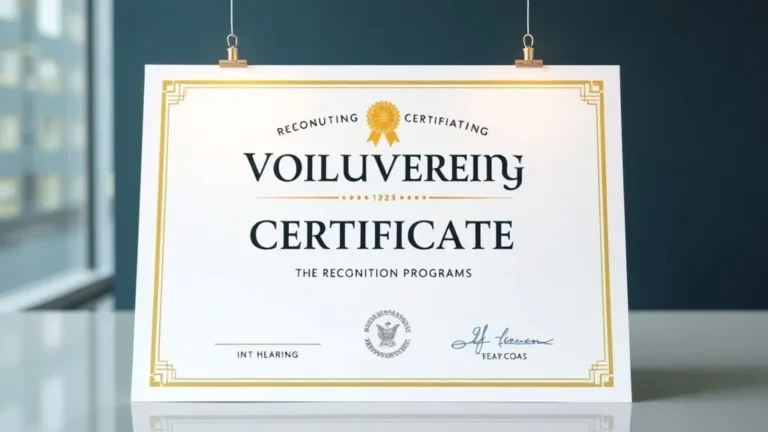 Volunteering Certificate: Recognition Programs - Professional Swiss-style featured image | Truescho.com