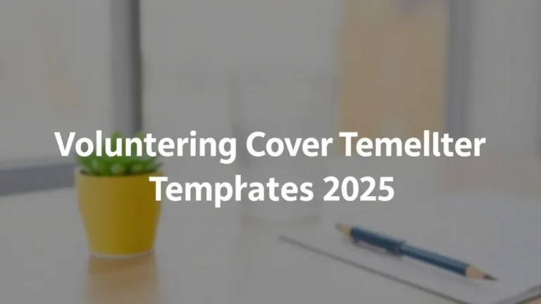 Volunteering Cover Letter Templates 2025 - Professional Swiss-style featured image | Truescho.com