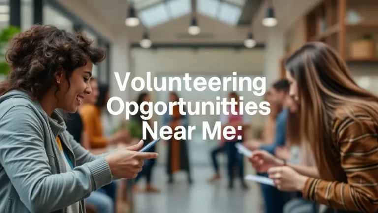 Volunteering Opportunities Near Me: Local Search - Professional Swiss-style featured image | Truescho.com