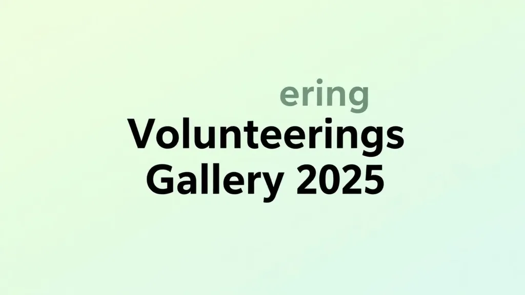 Volunteering Pictures Gallery 2025 - Professional Swiss-style featured image | Truescho.com