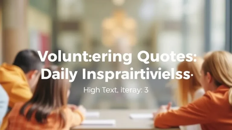 Volunteering Quotes: Daily Inspiration 2025 - Professional Swiss-style featured image | Truescho.com