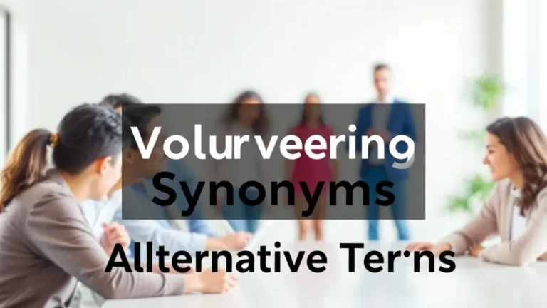 Volunteering Synonyms: Alternative Terms - Professional Swiss-style featured image | Truescho.com