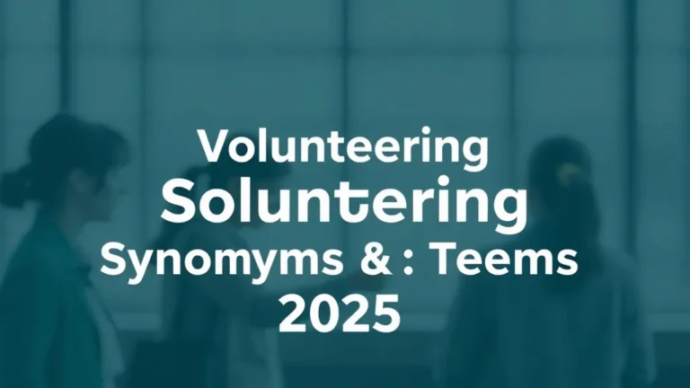 Volunteering Synonyms & Terms 2025 - Professional Swiss-style featured image | Truescho.com