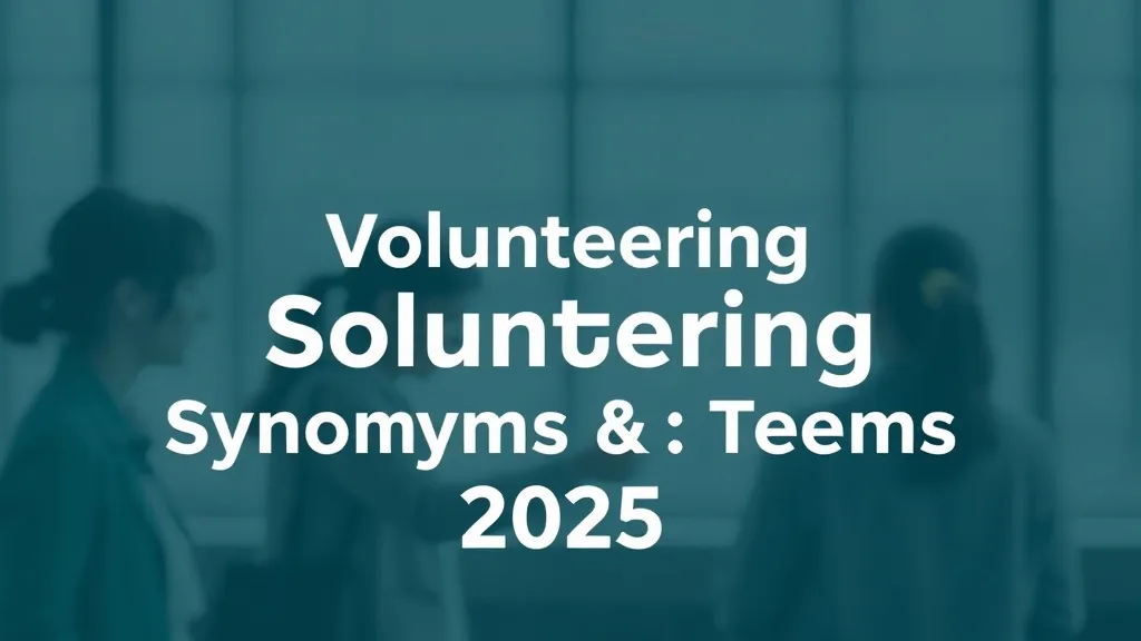 Volunteering Synonyms & Terms 2025 - Professional Swiss-style featured image | Truescho.com