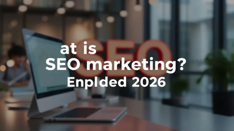 what is seo marketing? Explained 2026 - Professional Swiss-style featured image | Truescho.com