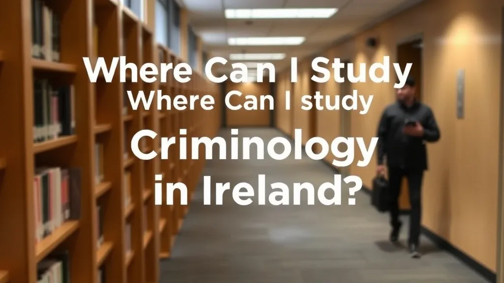 Where Can I Study Criminology in Ireland - Professional Swiss-style featured image | Truescho.com