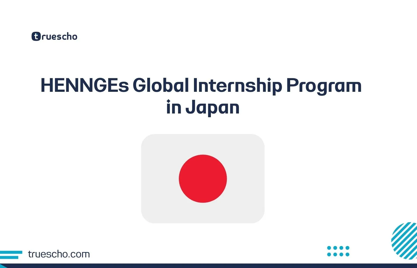 HENNGEs Global Internship Program in Japan banner showing the Japanese flag.