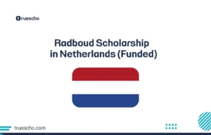 Radboud Scholarship in the Netherlands (Funded) with the Dutch flag illustration.